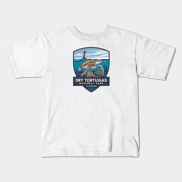 Dry Tortugas Florida National Park Kids T-Shirt by Perspektiva